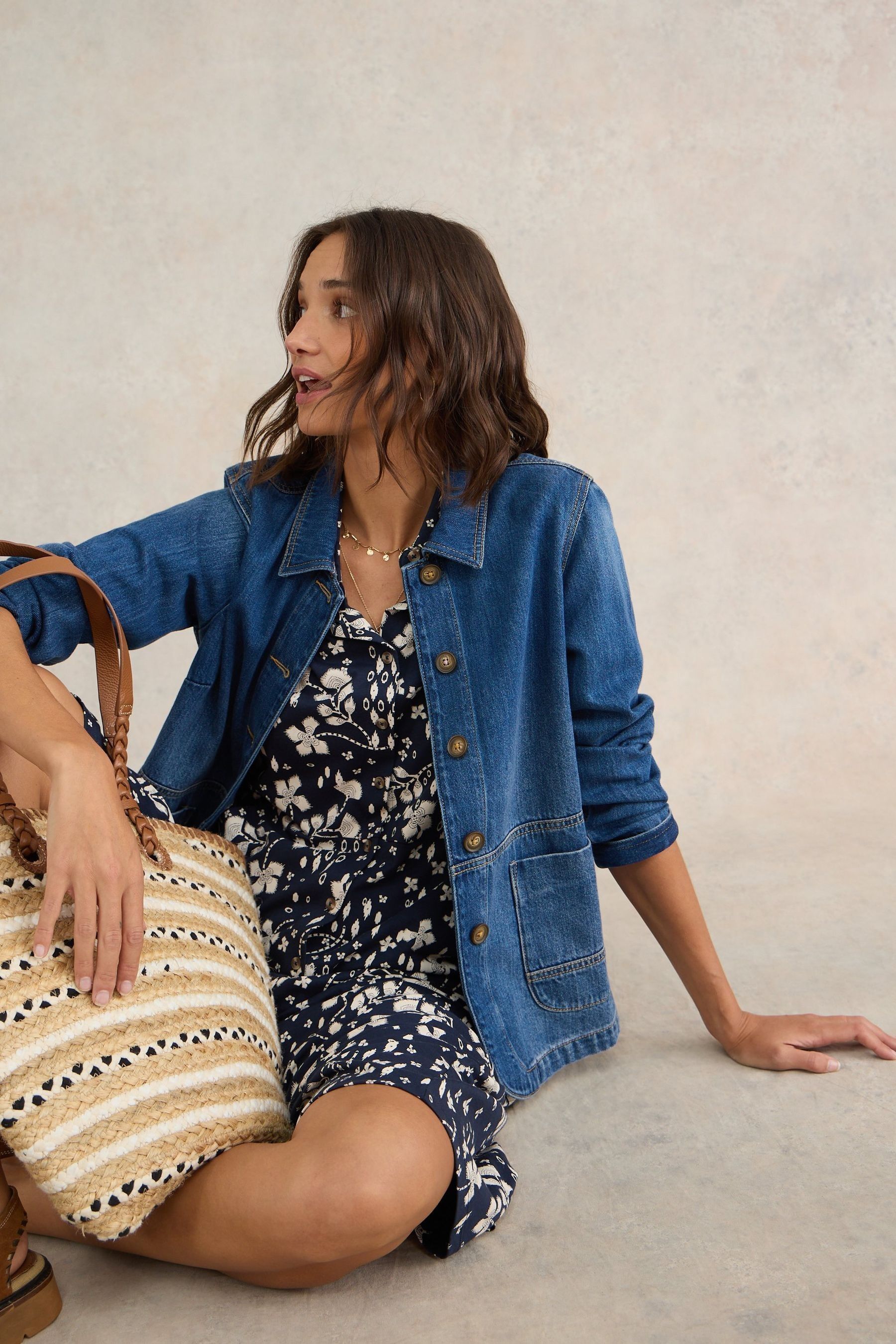 Buy White Stuff Blue Carrie Denim Jacket from the Next UK online shop