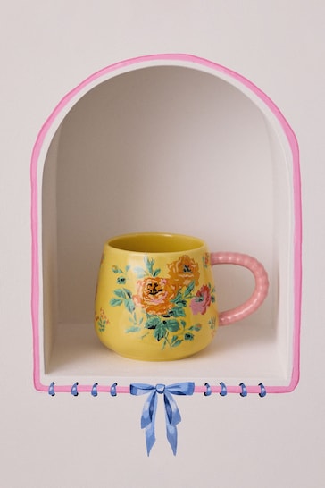 Cath Kidston Yellow Archive Twisted Handle Billie Mugs Set Of 4