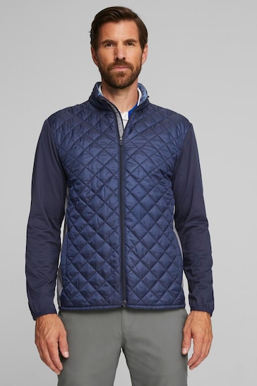 Puma Blue Golf Frost Quilted Mens Jacket