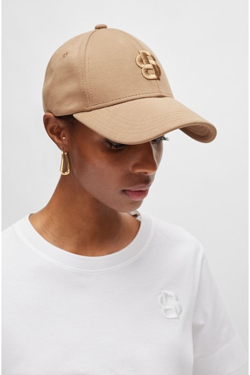 BOSS Natural Embroided Double Monogram Logo Cap