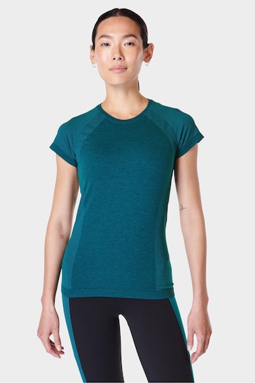 Sweaty Betty Green Athlete Seamless Workout T-Shirt