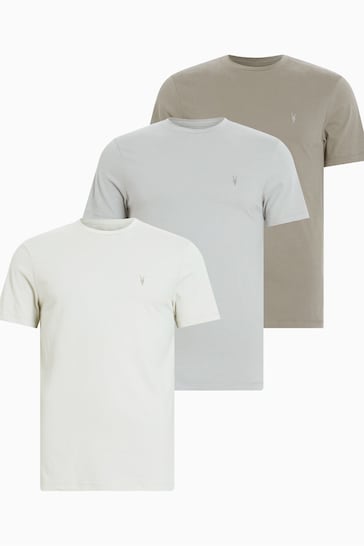AllSaints Grey Brace Crew T-Shirts 3 Pack