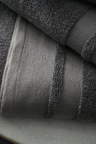 Content by Terence Conran Grey Zero Twist Cotton Modal Towel