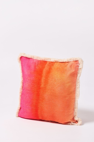 Oliver Bonas Pink Solis Ombre Chenille Cushion Cover