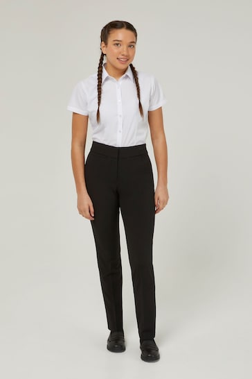 Trutex Straight Leg Twin Pocket Girls Black School Trousers
