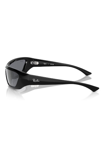 Ray Ban Xan Rb4431 Irregular Black Sunglasses