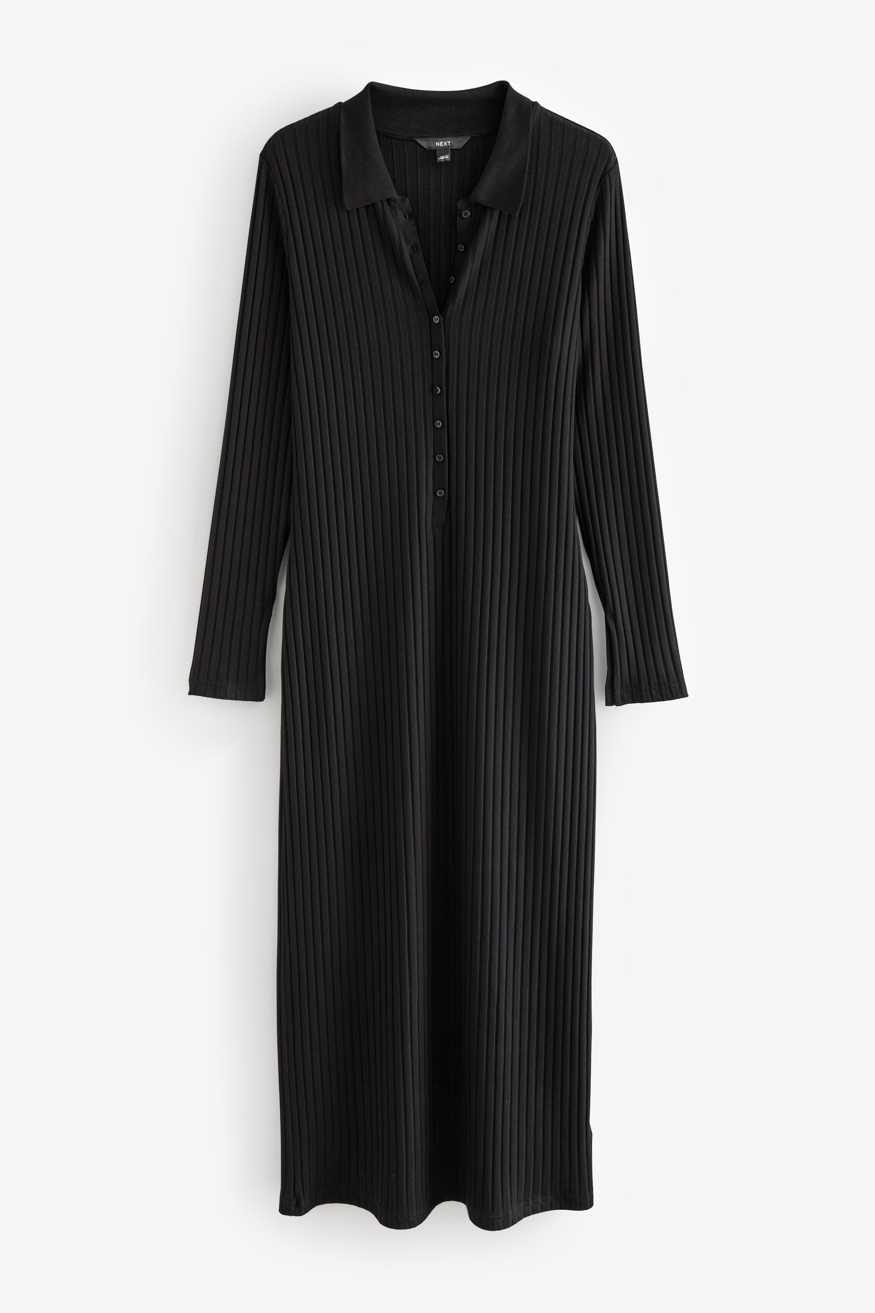 Black long sleeve collared dress outlet