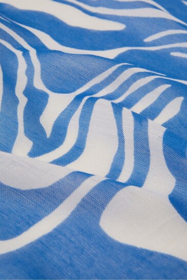 Accessorize Blue Swirl Print Scarf
