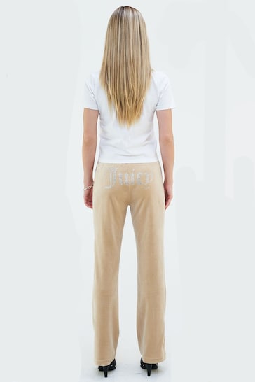 Juicy Couture Cream Velour Track Joggers