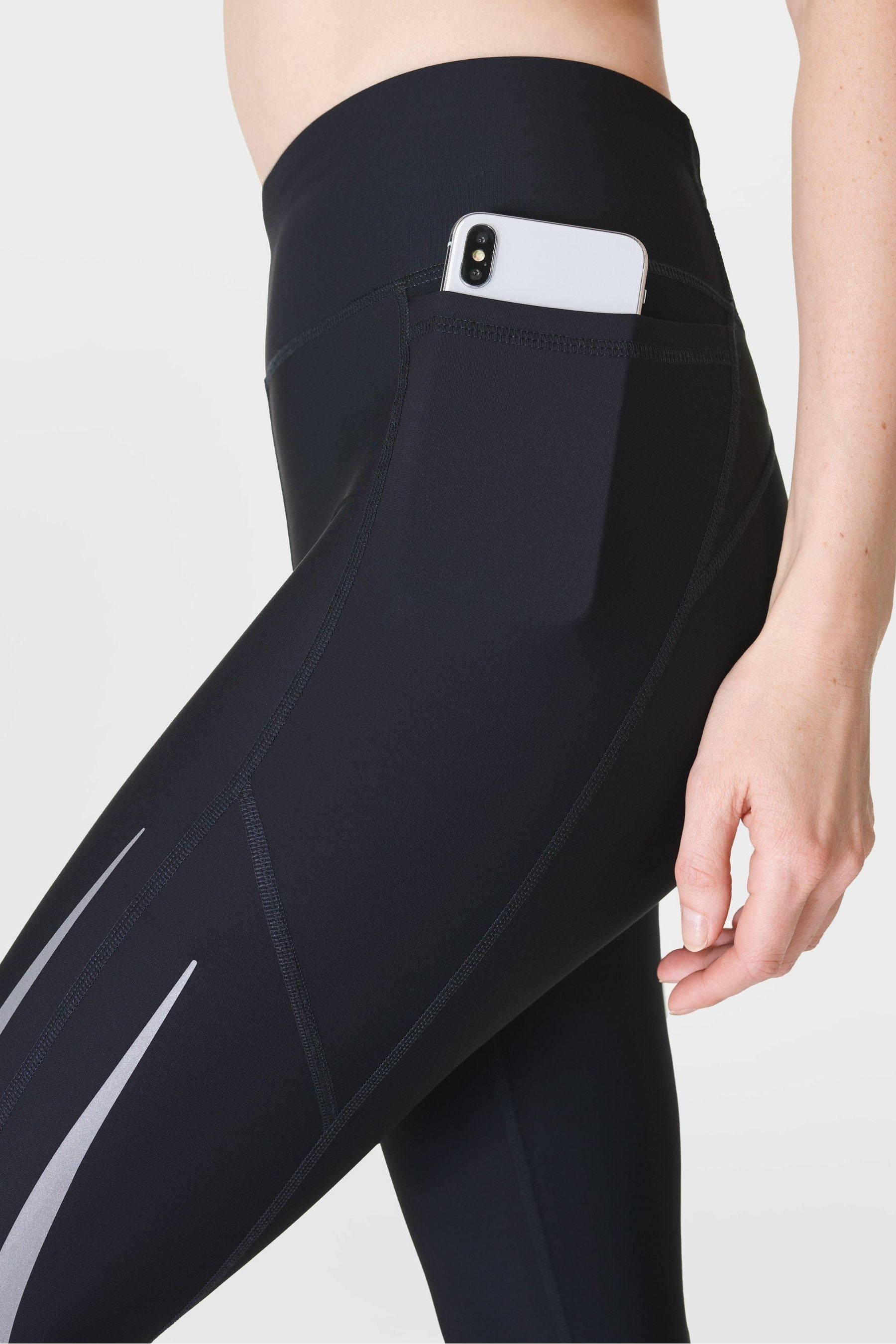 Sweaty Betty Black Full Length Zero Gravity Illuminate Run Leggings