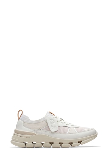 Clarks White Combi Nature X Cove Shoes