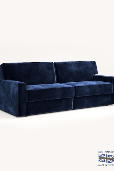 Jay-Be Luxe Velvet Royal Blue Linea 4 Seater Sofa Bed