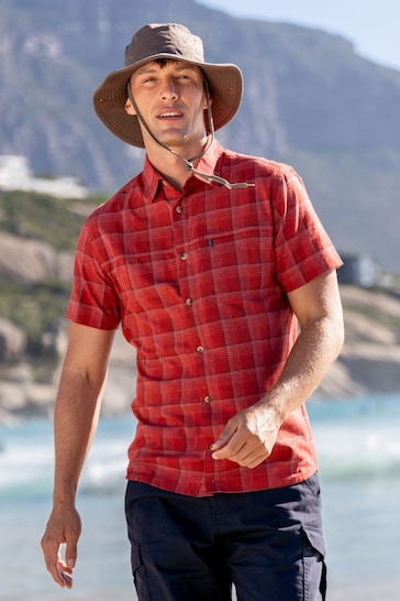 Mountain Warehouse Red Mens Holiday Cotton Shirt