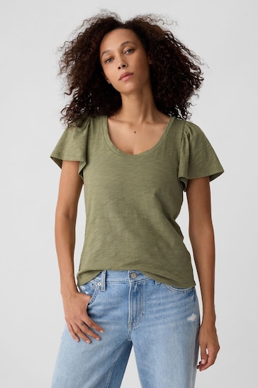 Gap Green ForeverSoft Slub Short Sleeve T-Shirt