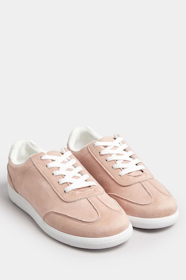 Yours Curve Pink Retro Trainers In Extra Wide EEE Fit