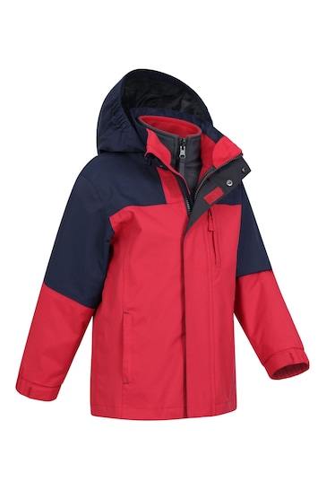 Mountain Warehouse Red Kids Climb 3 In 1 Waterproof Jacket