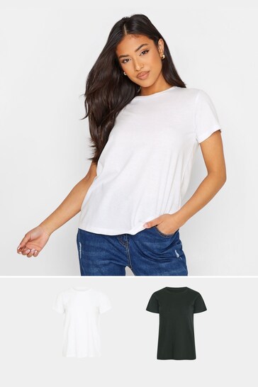 PixieGirl Petite White T-Shirts 2 Pack