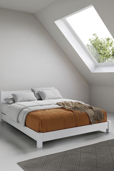 Get Laid Beds White Low Tokyo Solid Wood Bed