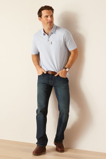 Ariat Blue Chorley Short Sleeve Polo T-Shirt