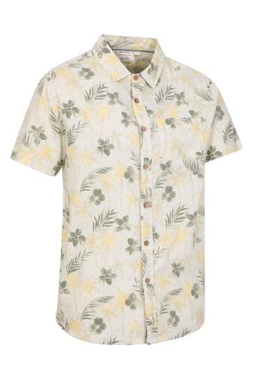 Mountain Warehouse Green Mens Tropical Printed Short Sleeved Shirt