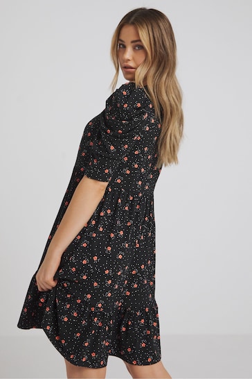Simply Be Supersoft Smock Black Dress
