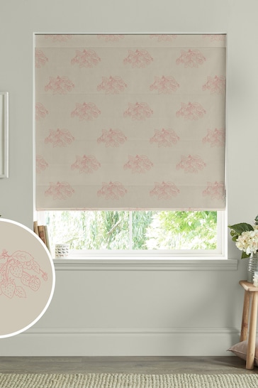 Sophie Allport Pink Red Vector Strawberry Made to Measure Roman Blinds