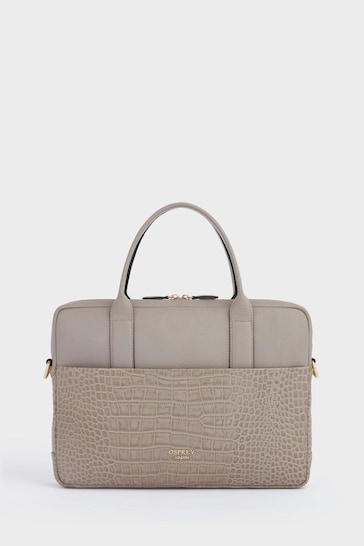 OSPREY LONDON Natural The Kellie Leather Laptop Bag