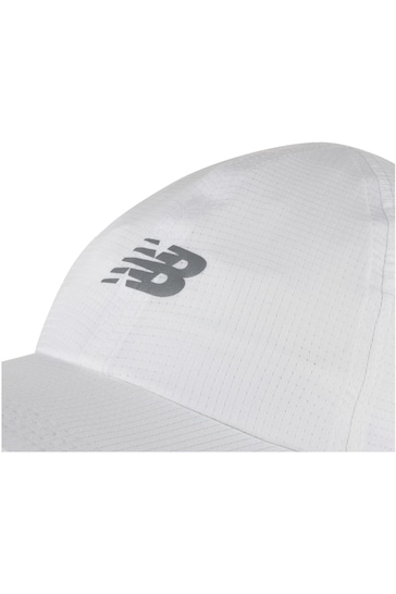 New Balance White 6 Panel Performance Hat