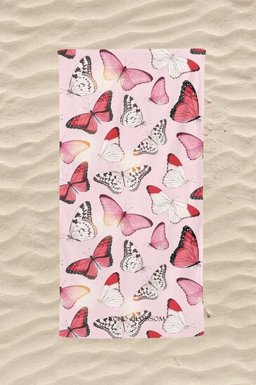 Personalised Butterfly Print Beach Towel by Koko Blossom