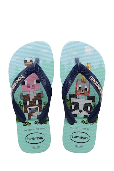 Havaianas Kids Blue Minecraft Sandals