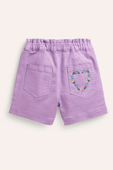 Boden Purple Pull-On Shorts