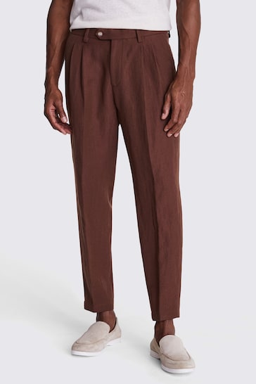 MOSS Brown Copper Carrot Trousers