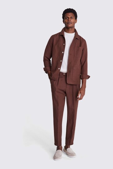 MOSS Brown Copper Carrot Trousers