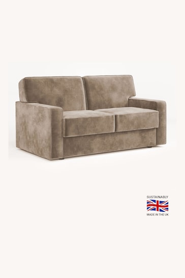 Jay-Be Luxe Velvet Mink Brown Linea 2 Seater Sofa Bed