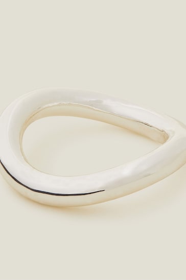 Accessorize Sterling Silver Plated Molten Band Ring