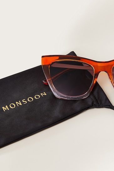 Monsoon Red Sunset Cat-Eye Sunglasses