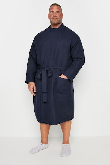 BadRhino Big & Tall Blue Waffle Robe