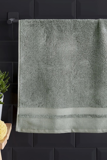 Content by Terence Conran Forest Green Zero Twist Cotton Modal Towel