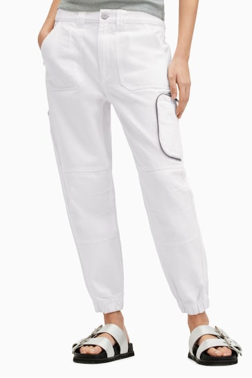 AllSaints White Cargo Florence Joggers