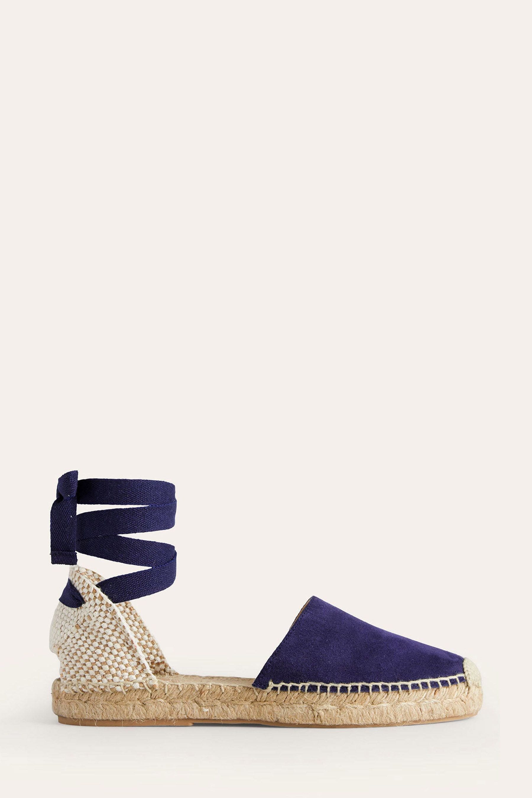 Flat espadrilles with discount ankle ties