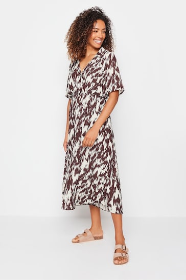 M&Co Brown Printed Collared Shift Dress
