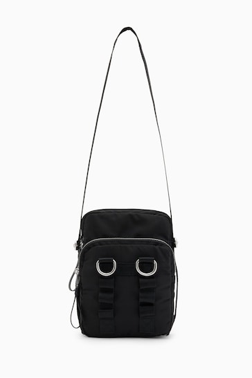 AllSaints Black Steppe Cross-Body Bag