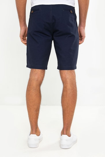 Threadbare Navy Regular Fit Cotton Chino Shorts