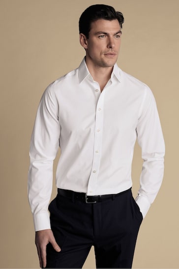 Charles Tyrwhitt White Slim Fit Non Iron Poplin Shirt