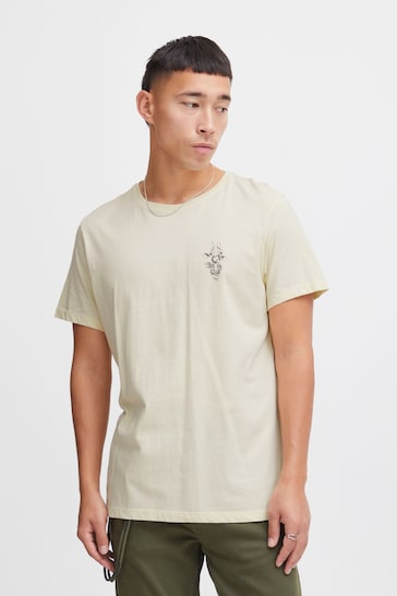 Blend Cream Printed Short Sleeve T-Shirt