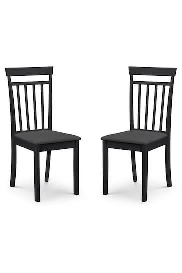 Julian Bowen Black Coast Dining Chairs Set Of 2