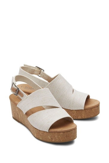 Toms Grey Claudine Wedges