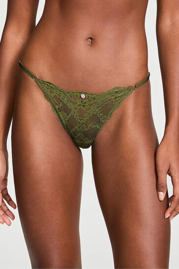 Victoria's Secret Woodland Green Lace Bikini Knickers