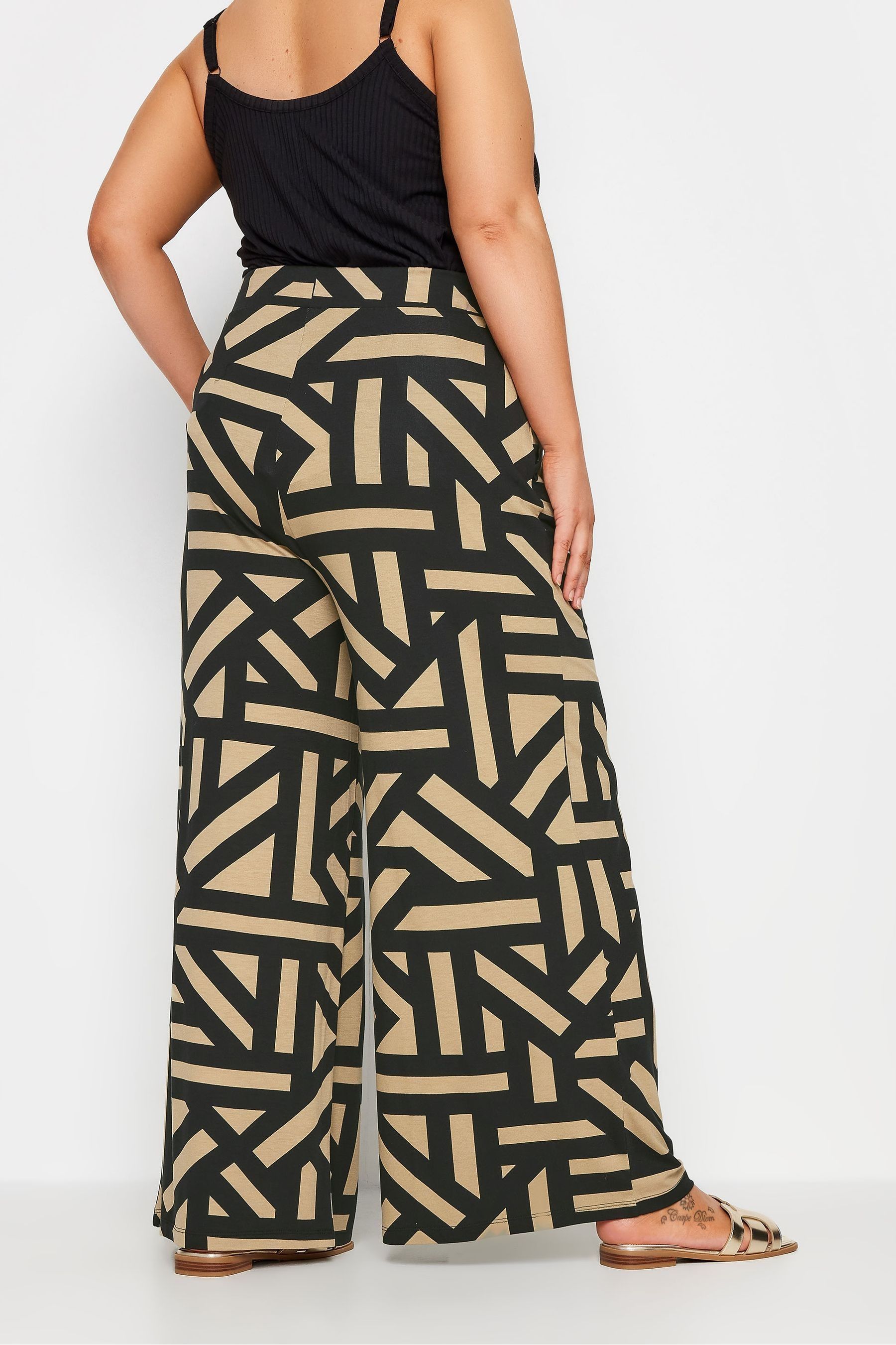 Buy Yours Curve Black Jersey Wide Leg Trousers from the Next UK online shop