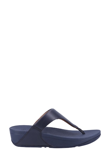 FitFlop Blue Lulu Leather Toe-Post Sandals